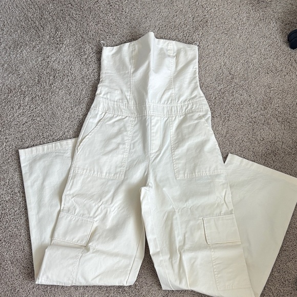 Zara Cream Cargo Jumpsuit - Picture 2 of 3
